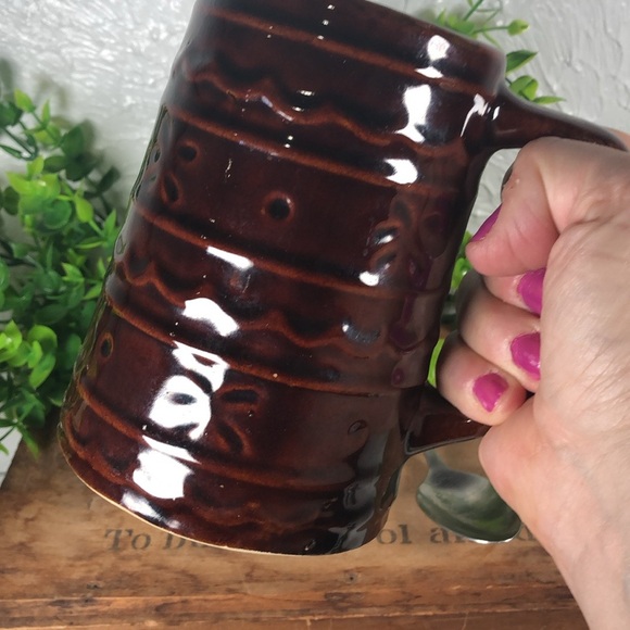 Hull Marcrest VTG 18oz Daisy Dot Stonewear Mug Coffee Tea Beer Drinkware - Picture 10 of 16